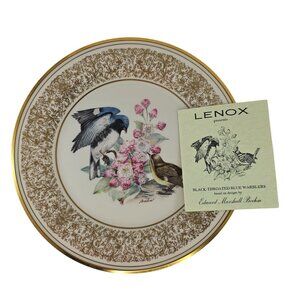 Lenox Limited Edition Birds Plate Black-Throated Blue Warblers Edward Boehm 1980